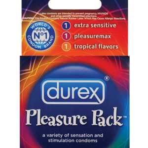 Durex Condoms Pleasure Pack - Box of 3