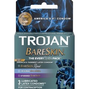 Trojan BareSkin EveryTHIN Condoms - Variety Pack of 3